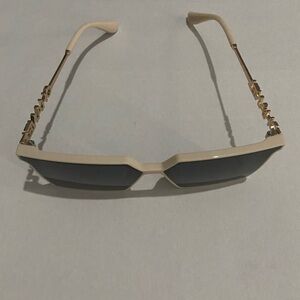 Chic Beige and Gold Sunglasses